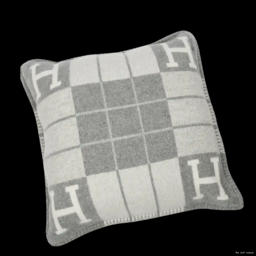 PILLOW THROW STRIPE HERMES WOOL 0502